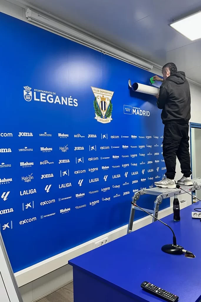 Trabajo de rotulado club deportivo Leganés